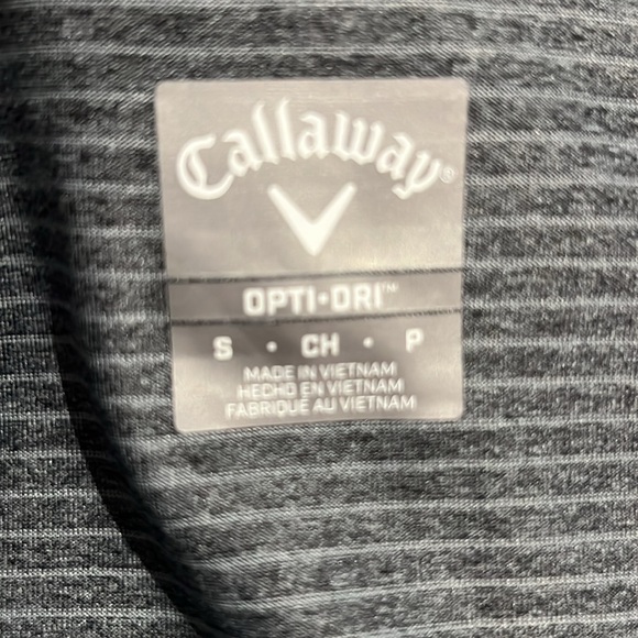 Callaway golf polo shirt with collar black heather, color men’s size small NWT. - Picture 4 of 5